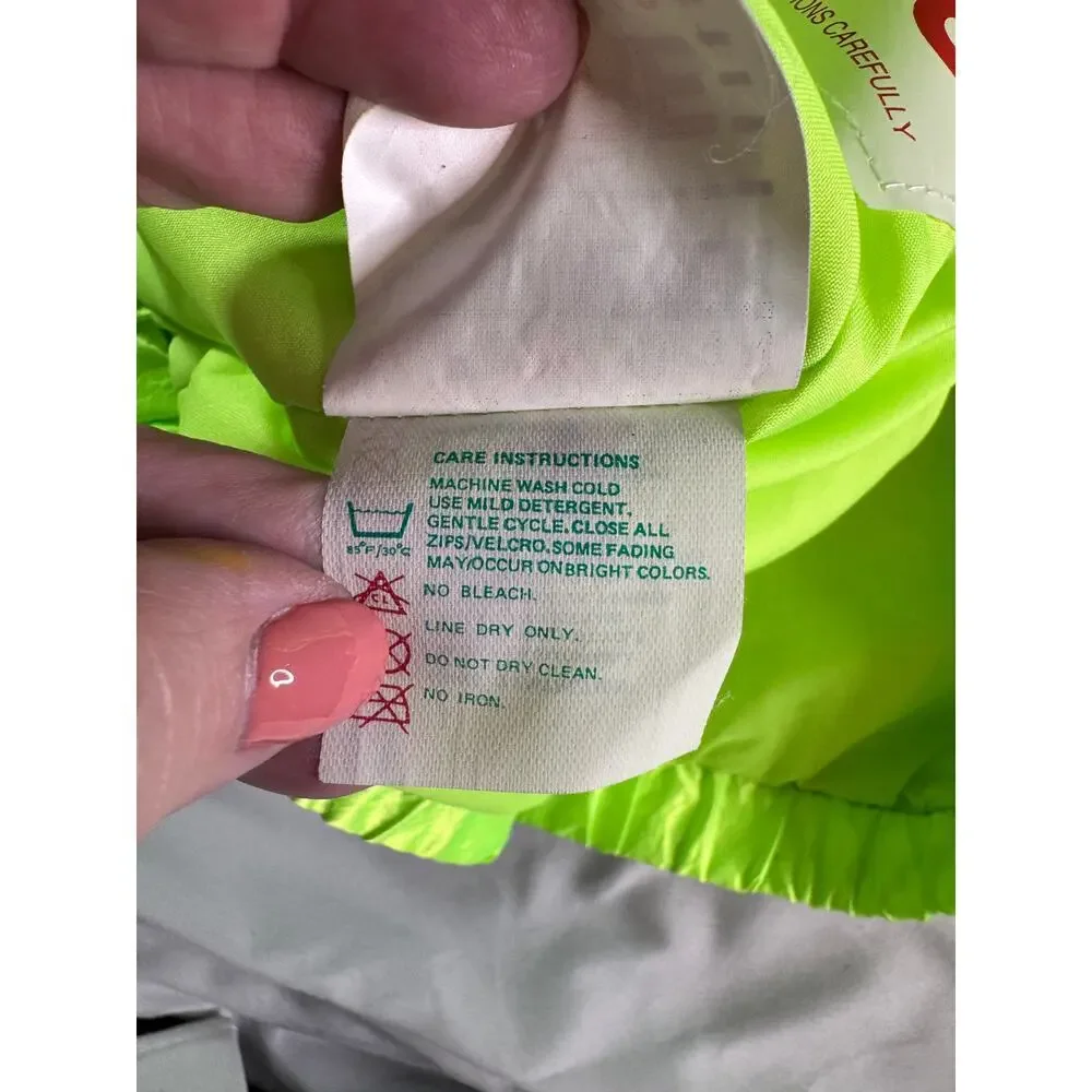 Vintage Obermeyer Ski Jacket Neon Green Purple Mens XL Retro 90s Pullover Coat